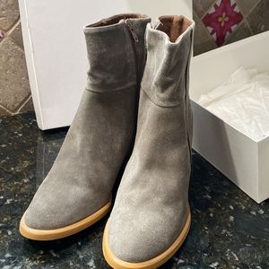 NIB Taupe suede bootie by Garnet Hill